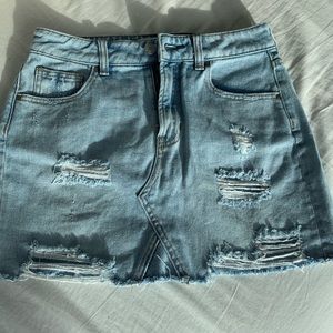 PacSun ripped jean skirt